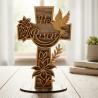 Layered Wood Devotional Cross