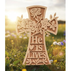 Layered Wood Devotional Cross