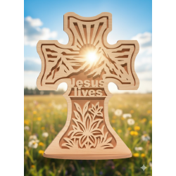 Layered Wood Devotional Cross