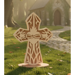 Layered Wood Devotional Cross