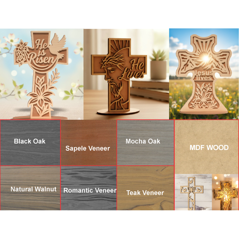 Layered Wood Devotional Cross