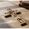 15cm Laser-Cut Wooden Cross Blanks for DIY & Decor