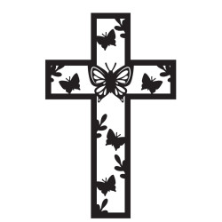 15cm Laser-Cut Wooden Cross Blanks for DIY & Decor