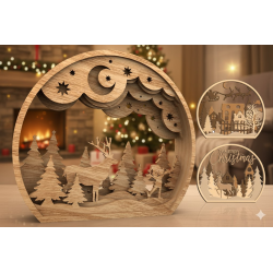 3D Wood Snow Globes DIY Kit - 3 Designs