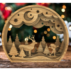 3D Wood Snow Globes DIY Kit - 3 Designs