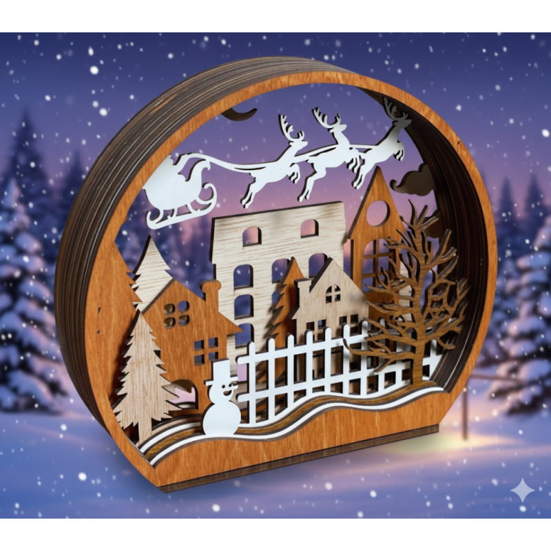 3D Wood Snow Globes DIY Kit - 3 Designs