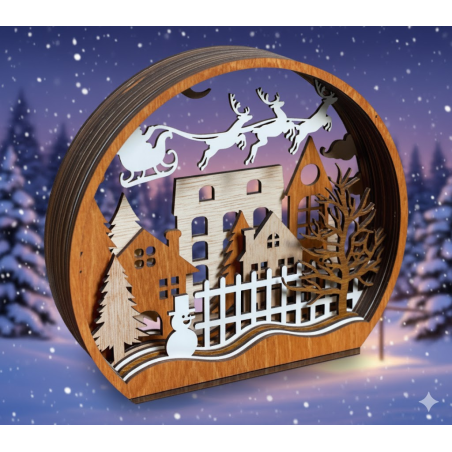 3D Wood Snow Globes DIY Kit - 3 Designs