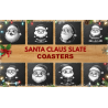 Personalized Santa Slate Coasters | Set of 4 | Gift Boxed