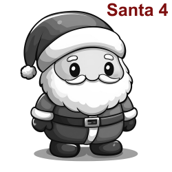 Personalized Santa Slate Coasters | Set of 4 | Gift Boxed