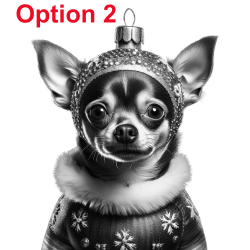 Chihuahua Christmas Coasters - Pack of 4 Custom Slate Gift