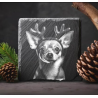 Chihuahua Christmas Coasters - Pack of 4 Custom Slate Gift