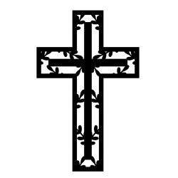 25cm Laser-Cut Wooden Cross Blanks for DIY & Decor