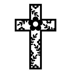 25cm Laser-Cut Wooden Cross Blanks for DIY & Decor