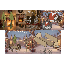 DIY Wooden Advent Calendar Kit - 24 Drawer Christmas Village