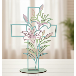 15cm Laser-Cut Wooden Cross Blanks for DIY & Decor