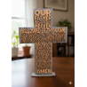 Our Lord Scripture Cross - 29cm Wooden Lord's Prayer Décor
