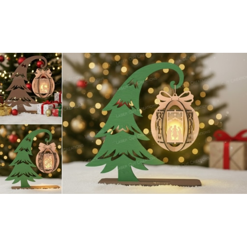 DIY MDF Christmas Lantern Kit - Paint & Glow
