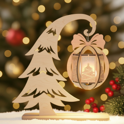 DIY MDF Christmas Lantern Kit - Paint & Glow