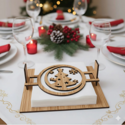 Festive Fir Napkin Caddy | Christmas Table Decor & Gifts