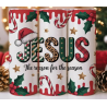 20oz Christmas Tumbler | Double Wall Insulated Skinny Cup w/ Straw