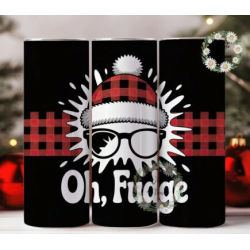 20oz Christmas Tumbler | Double Wall Insulated Skinny Cup w/ Straw