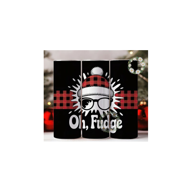 20oz Christmas Tumbler | Double Wall Insulated Skinny Cup w/ Straw