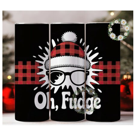 20oz Christmas Tumbler | Double Wall Insulated Skinny Cup w/ Straw