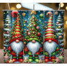 20oz Christmas Tumbler | Double Wall Insulated Skinny Cup w/ Straw