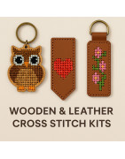 Wooden & Leather Cross Stitch Kits